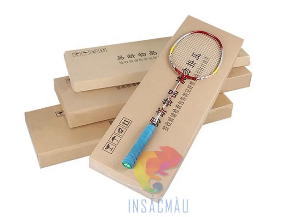 Mẫu bao bì giấy carton đựng vợt cầu lông