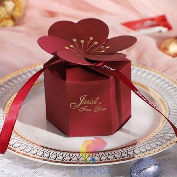 Hộp giấy đựng quà hình đa giác, kiểu nắp độc đáo