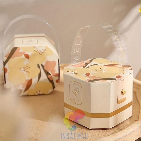 Hộp giấy đựng quà hình đa giác nắp rời