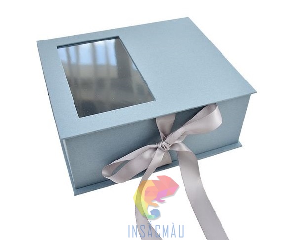 Hộp quà tặng nắp nam châm mặt kính bắt mắt