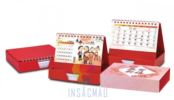 In hộp đựng lịch tết chất lượng, đẹp, giá rẻ tại In Sắc Màu