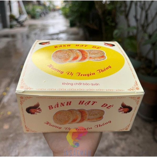 In hộp giấy đựng bánh hạt dẻ theo yêu cầu, chất lượng tại xưởng In Sắc Màu
