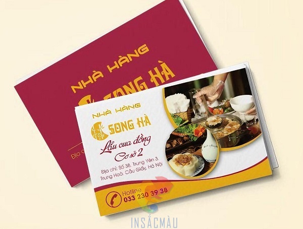 Mẫu card visit cho nhà hàng lẩu cua đồng - Song Hà