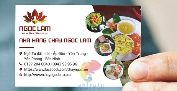 Mẫu card visit cho nhà hàng chay