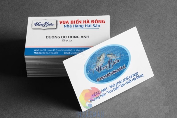 Mẫu card visit cho nhà hàng, bán lẻ thủy hải sản