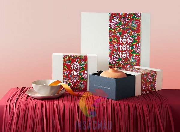 Mẫu hộp quà Tết phong cách vintage