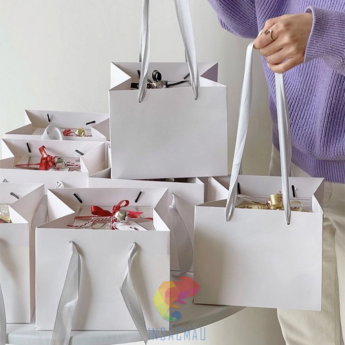 Mẫu túi giấy đáy vuông đựng quà tặng