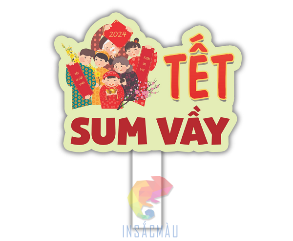 Mẫu hashtag cầm tay Tết sum vầy