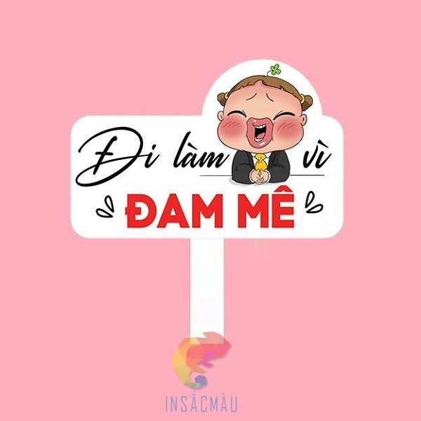 Mẫu hashtag tất niên cầm tay "Đi làm vì đam mê"