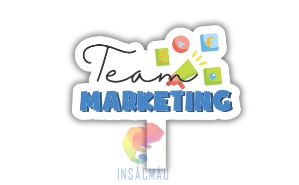 Mẫu hashtag cầm tay Team Marketing