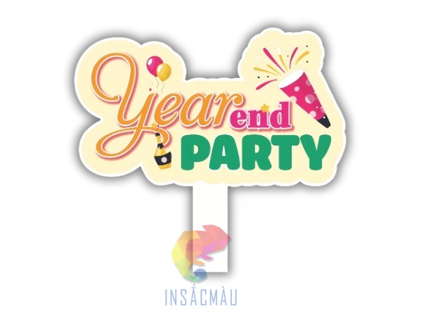Mẫu hashtag cầm tay Year End Party