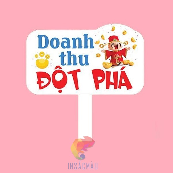 Mẫu hashtag cầm tay "Doanh thu đột phá"