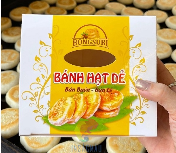 Mẫu hộp bánh hạt dẻ có cửa sổ hình elip