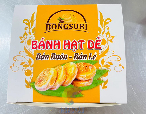Mẫu hộp bánh hạt dẻ nắp gập hai đầu