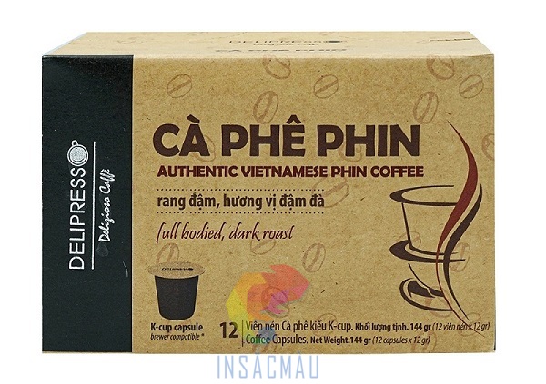 Mẫu bao bì hộp đựng cà phê phin