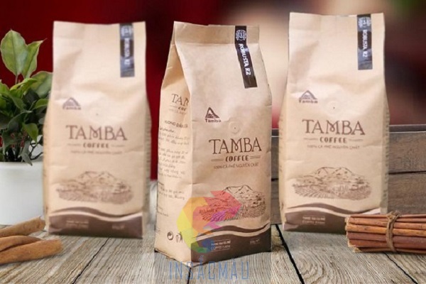 Mẫu bao bì giấy kraft đựng cà phê