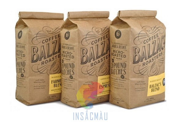 Mẫu bao bì cà phê đẹp dạng túi