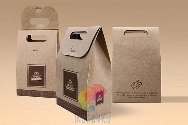 Mẫu bao bì cà phê đẹp. gập miệng chắc chắn