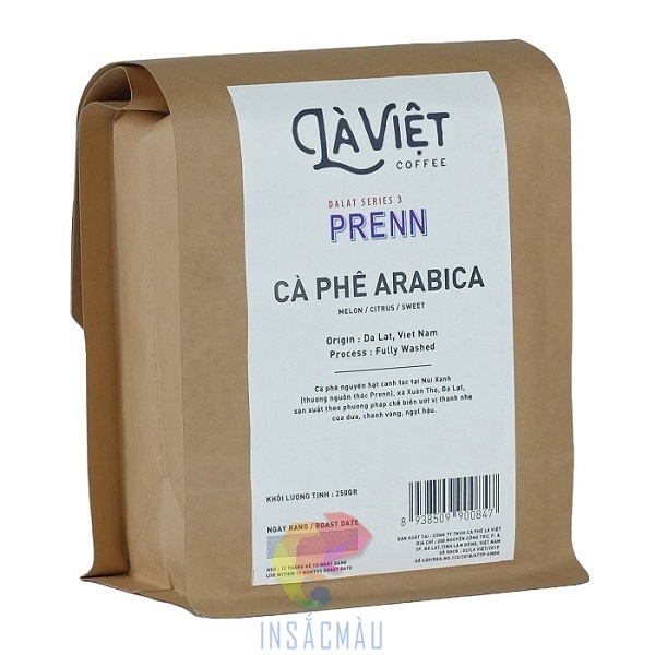 Mẫu bao bì túi giấy kraft đựng cà phê