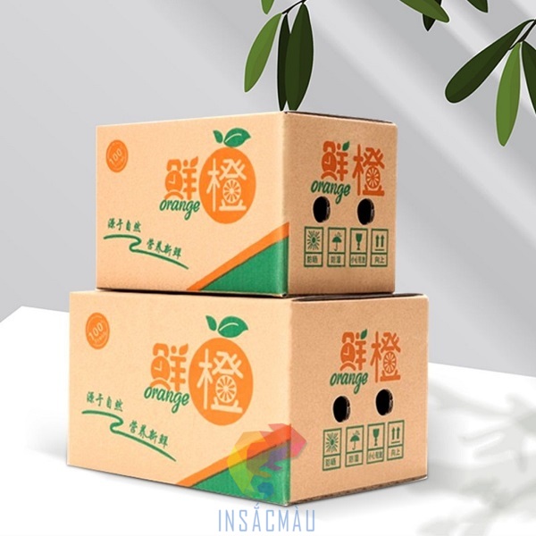 Mẫu thùng carton đẹp đựng cam