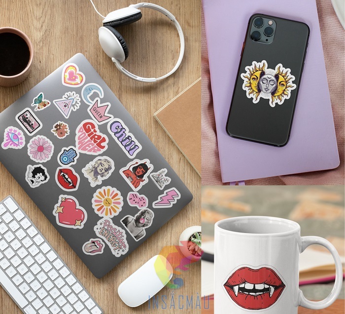 Sticker dán laptop phong cách dễ thương