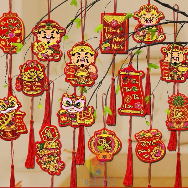 Các mẫu tag treo Tết kiểu dáng đa dạng