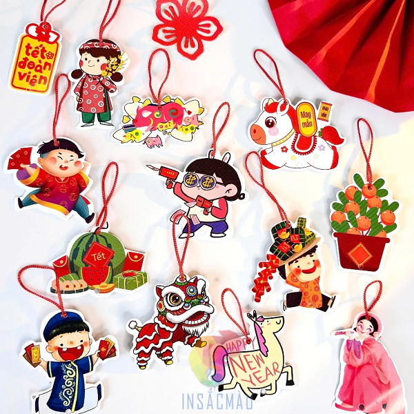 Mẫu tag treo dịp Tết kiểu dáng đa dạng