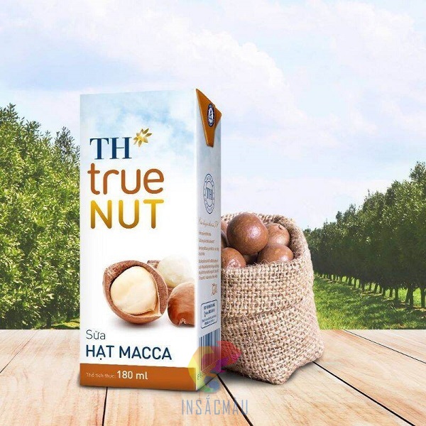 Mẫu bao bì hộp đựng sữa hạt macca