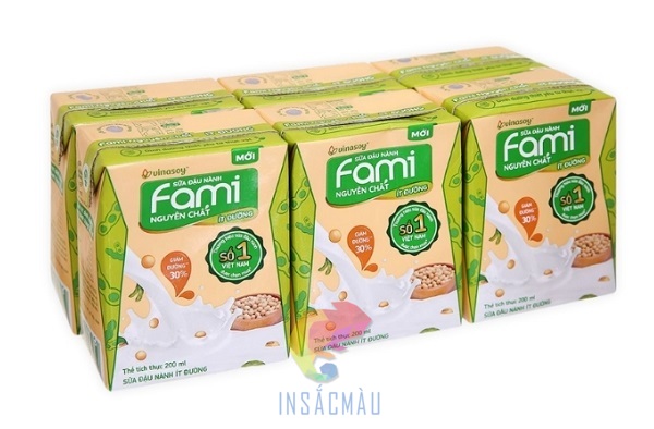 Mẫu thiết kế bao bì hộp sữa đậu nành Fami