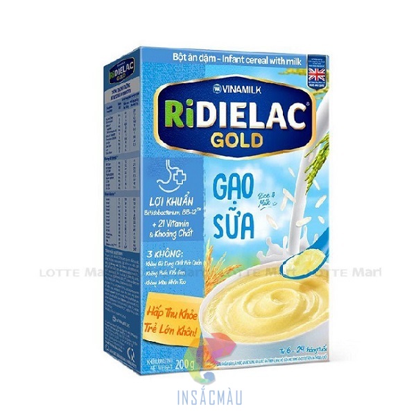 Mẫu thiết kế bao bì hộp sữa bột RiDIELAC