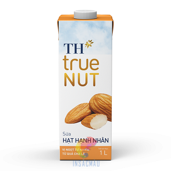 Mẫu thiết kế bao bì hộp giấy đựng sữa hạt hạnh nhân