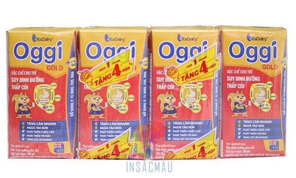 Mẫu bao bì hộp giấy đựng sữa Oggi