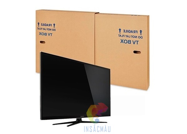 Mẫu thùng giấy carton đựng tivi dáng rút