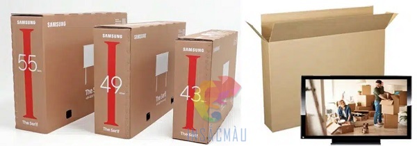 Mẫu thùng carton đựng tivi kích thước đa dạng