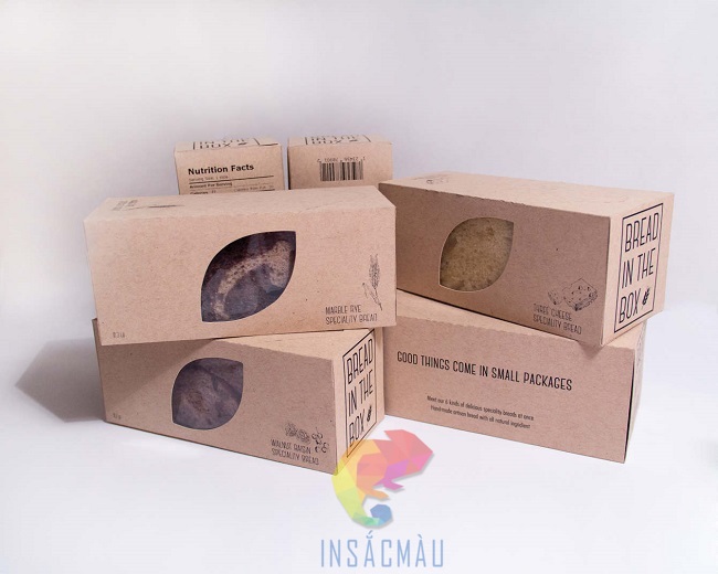 Hộp Đựng Bánh Mì 36 In hộp đựng bánh mì đảm bảo an tòan thực phẩm, chất lượng tốt tại In Sắc Màu