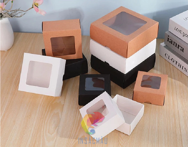 Kích thước hộp giấy đựng bánh bông lan