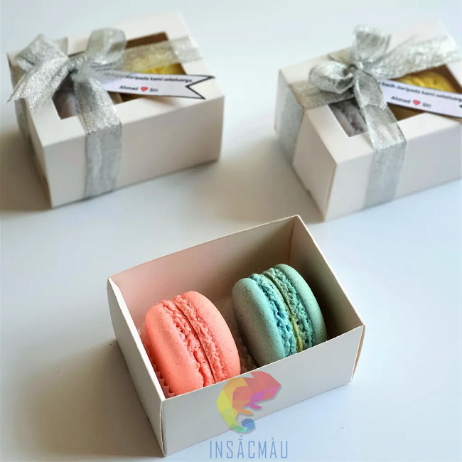 Quy cách in hộp giấy đựng bánh macaron tại công ty In Sắc Màu