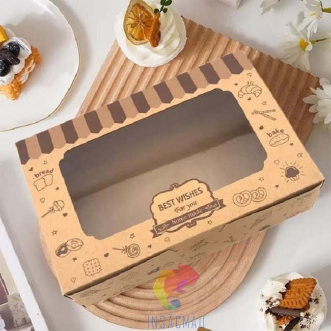 Mẫu hộp giấy đựng bánh mì đẹp, thiết kế ấn tượng