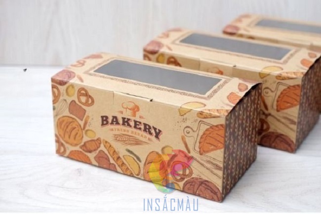 Mẫu hộp giấy đựng bánh mì bằng giấy kraft