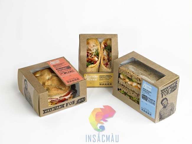 Mẫu hộp đựng bánh mì bằng giấy kraft