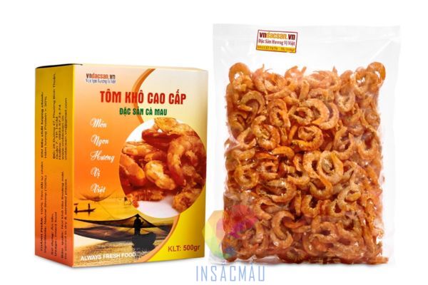 Mẫu hộp đựng tôm khô thiết kế theo yêu cầu