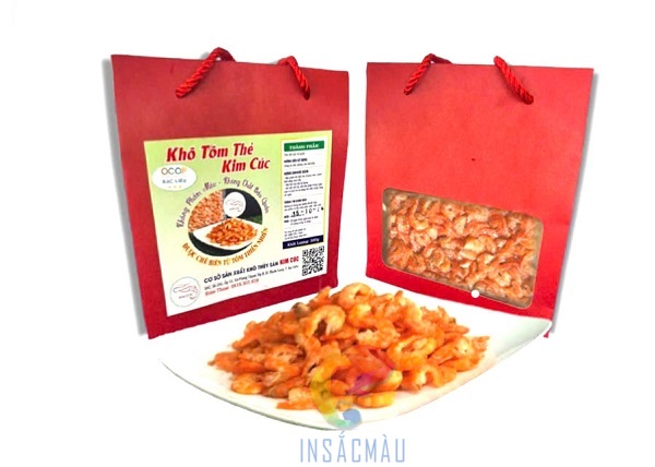 Thông tin bắt buộc cần in trên hộp giấy đựng tôm khô