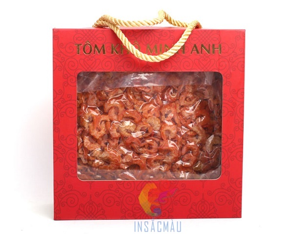 Mẫu hộp đựng tôm khô cao cấp làm quà tặng