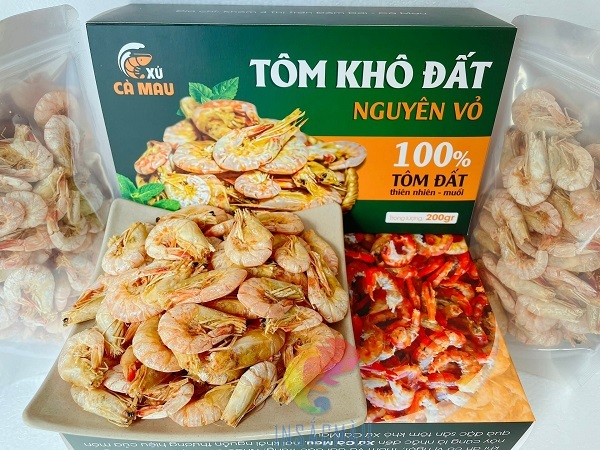 Mẫu hộp đựng tôm khô nguyên vỏ