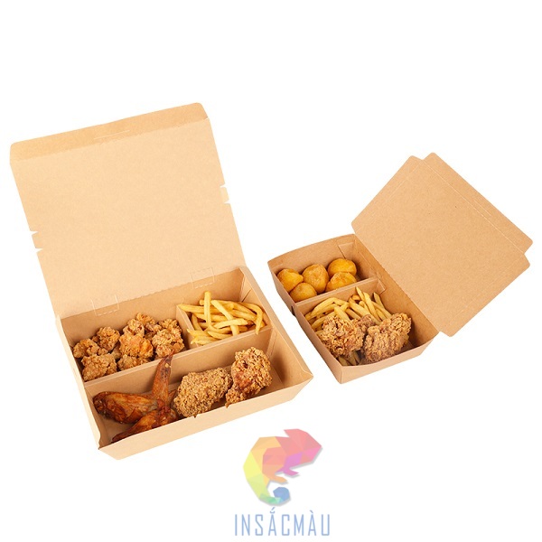 Mẫu hộp giấy kraft 2 ngăn