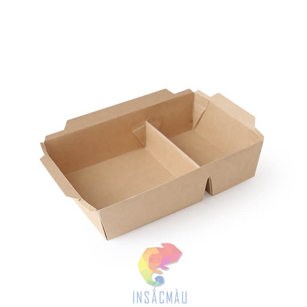 Mẫu hộp giấy kraft 2 ngăn