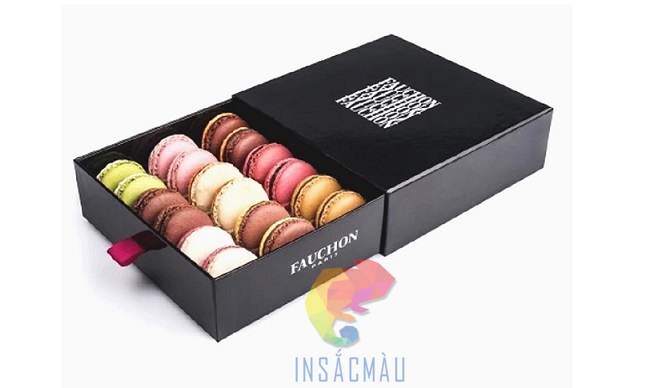 Mẫu hộp giấy đựng bánh macaron làm quà tặng cao cấp