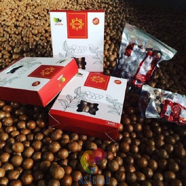 Mẫu hộp giấy đựng hạt macca kiểu nắp gài