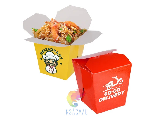 Mẫu hộp giấy đựng mì nắp gài giữa