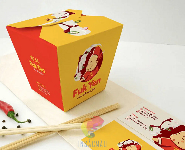 Mẫu hộp đựng mì nắp gài giữa chắc chắn